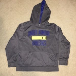 Boys Grey Under Armour Hoodie